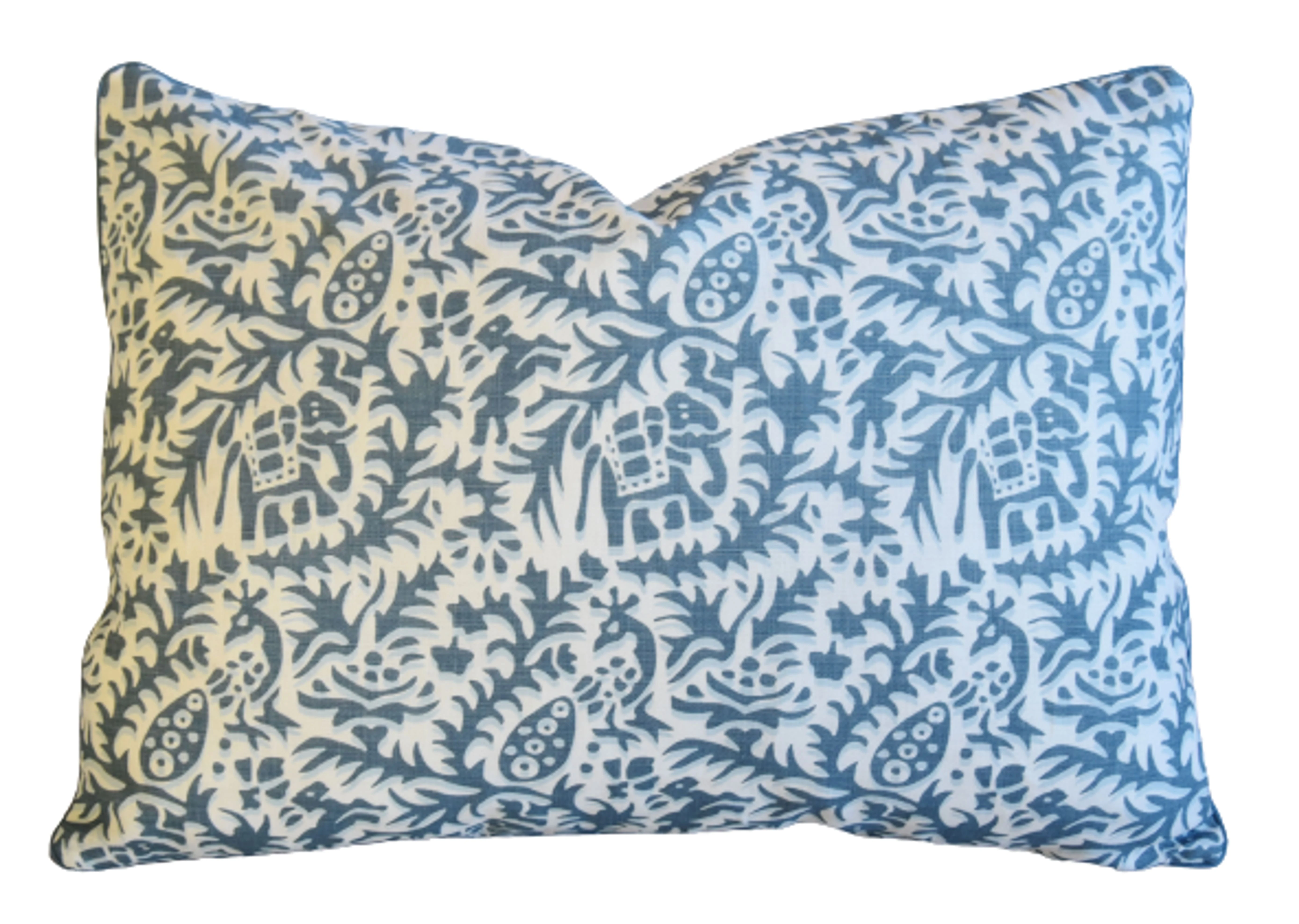 Andrew Martin Blue-Gray Jungle Pillow 2 Andrew Martin Blue-Gray Jungle Pillow