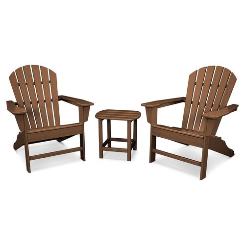 South Beach 3-Pc Adirondack Set, Espresso 1 South Beach 3-Pc Adirondack Set, Espresso