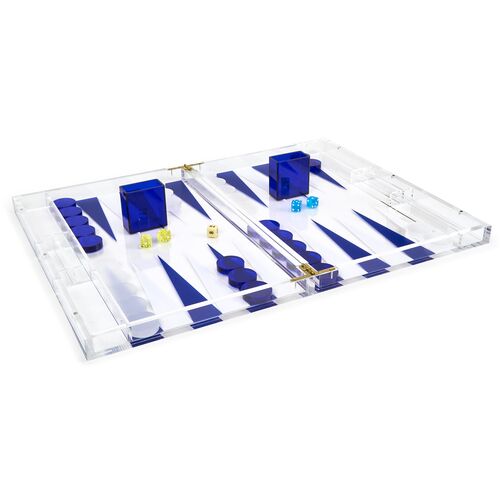 Barona Backgammon Set, Blue