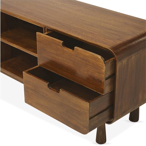 Ali Media Console, Medium Brown 4 Ali Media Console, Medium Brown