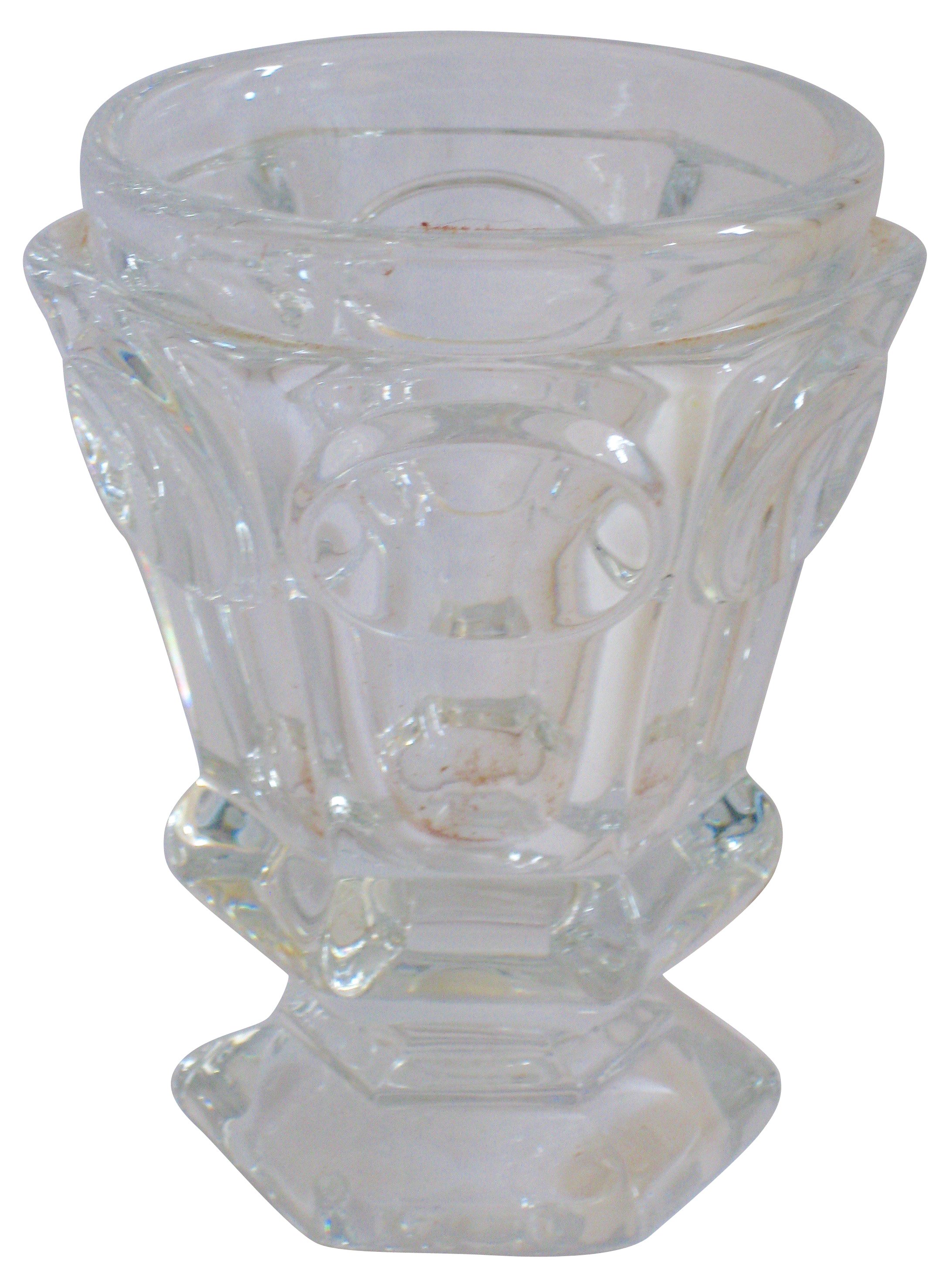 Baccarat Faceted Pedestal Vase 1 Baccarat Faceted Pedestal Vase