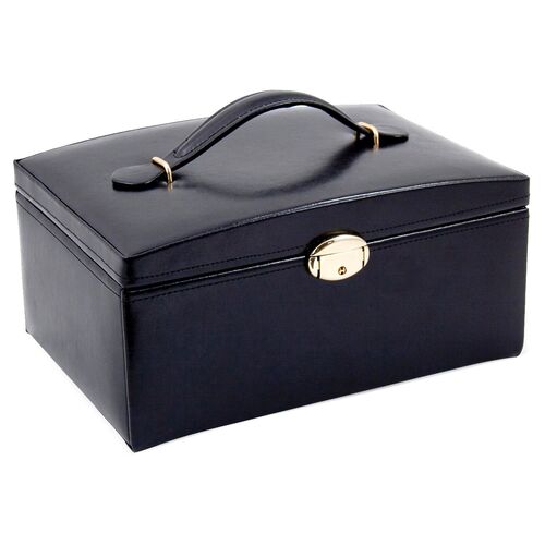 Leather Jewelry Case, Onyx 2 Leather Jewelry Case, Onyx