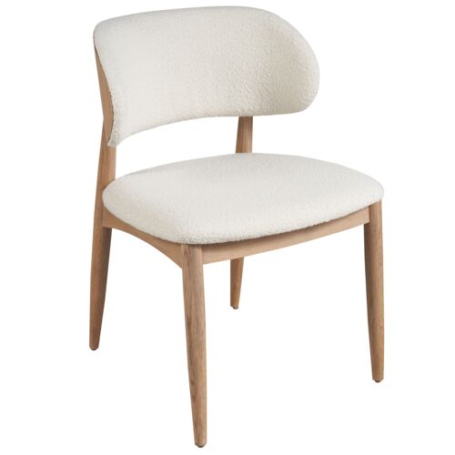 Shunte Side Chair, Natural Oak/Snow Boucle 1 Shunte Side Chair, Natural Oak/Snow Boucle
