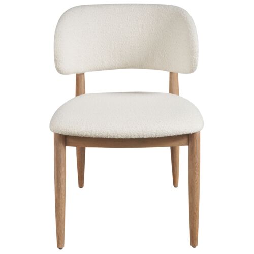 Shunte Side Chair, Natural Oak/Snow Boucle 2 Shunte Side Chair, Natural Oak/Snow Boucle