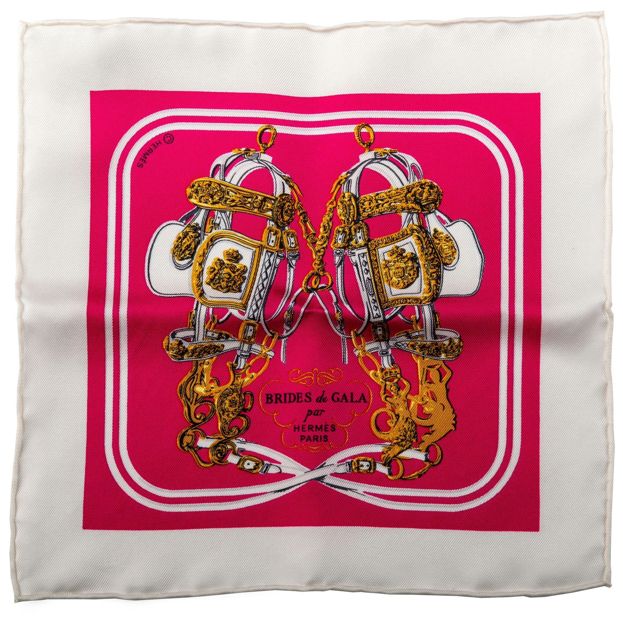 Hermes Brides De Gala Mini Silk Scarf 8" 1 Hermes Brides De Gala Mini Silk Scarf 8"