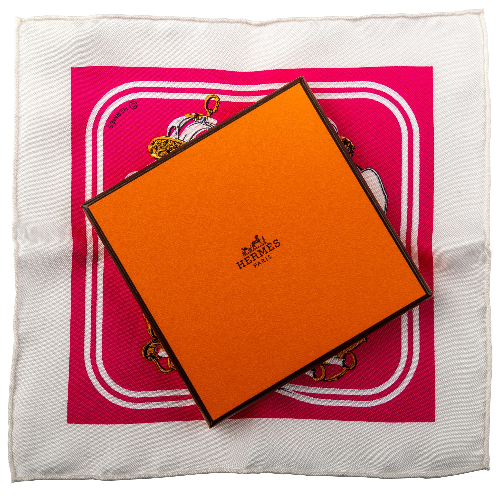 Hermes Brides De Gala Mini Silk Scarf 8" 2 Hermes Brides De Gala Mini Silk Scarf 8"