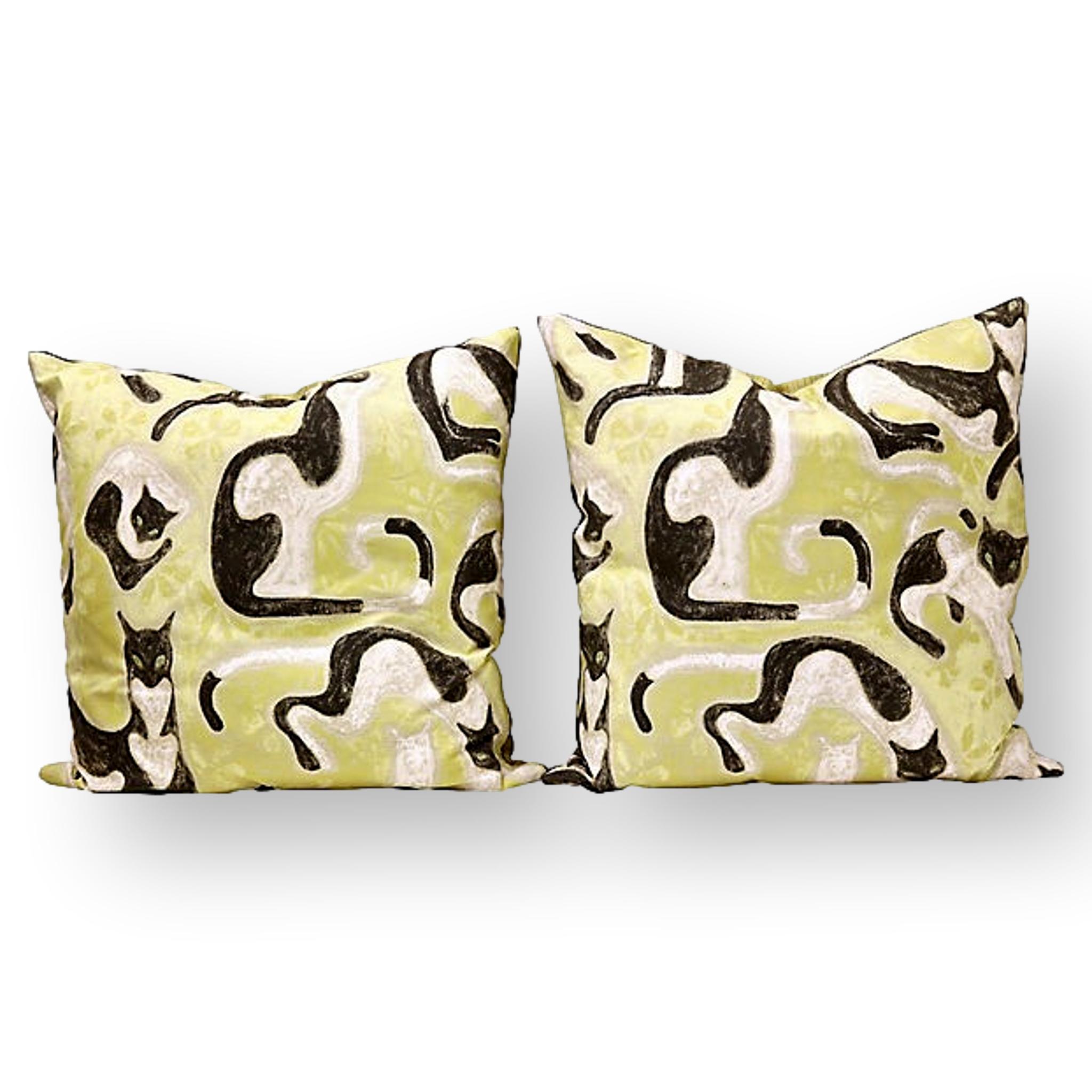 Sanderson & Sons Omega Cats Pillows, Pr 1 Sanderson & Sons Omega Cats Pillows, Pr