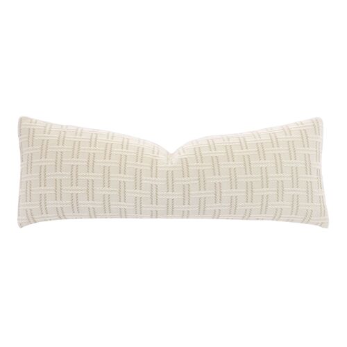 Cecee Basketweave Long Lumbar Pillow, Natural 1 Cecee Basketweave Long Lumbar Pillow, Natural