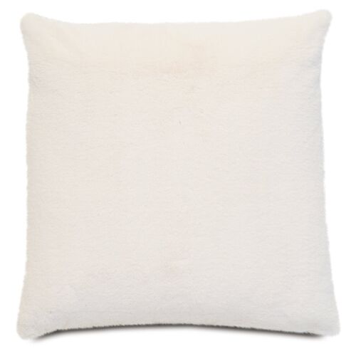 Faux Fur 22x22 Pillow, Ivory 1 Faux Fur 22x22 Pillow, Ivory