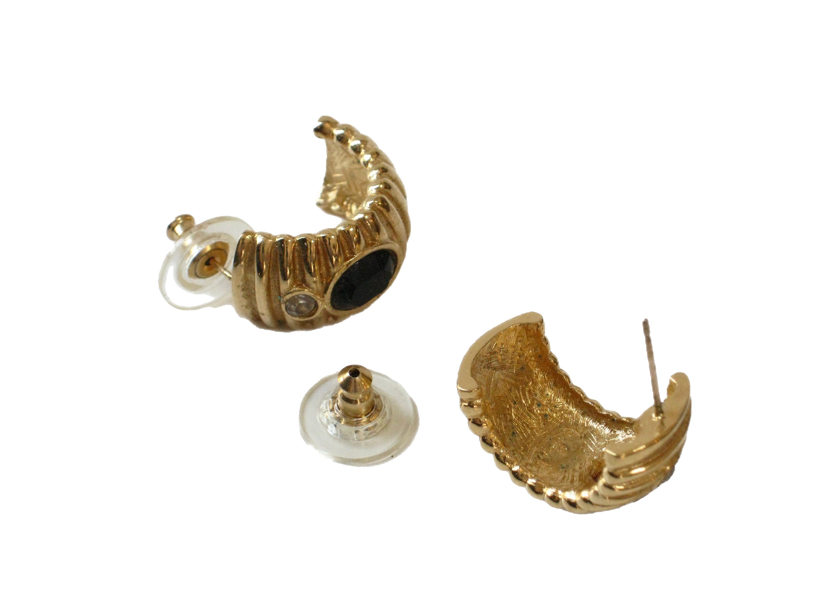 1980s Givenchy Onyx & Crystal Earrings 3 1980s Givenchy Onyx & Crystal Earrings