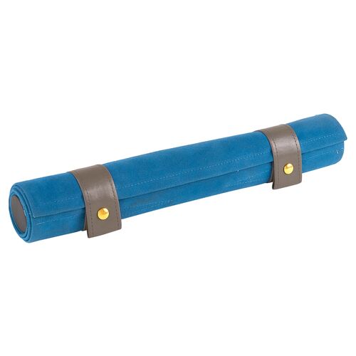 Rolled Backgammon Set, Turquoise Blue 2 Rolled Backgammon Set, Turquoise Blue