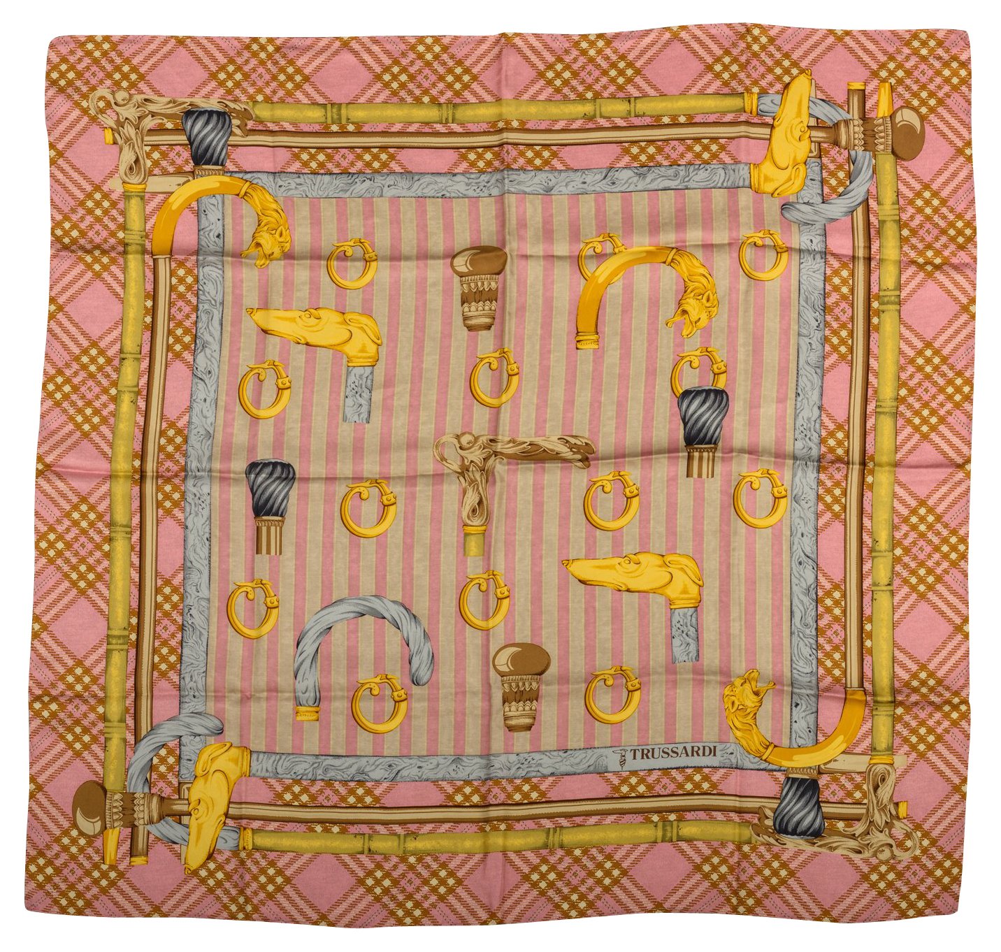 Trussardi Silk Print Scarf 1 Trussardi Silk Print Scarf
