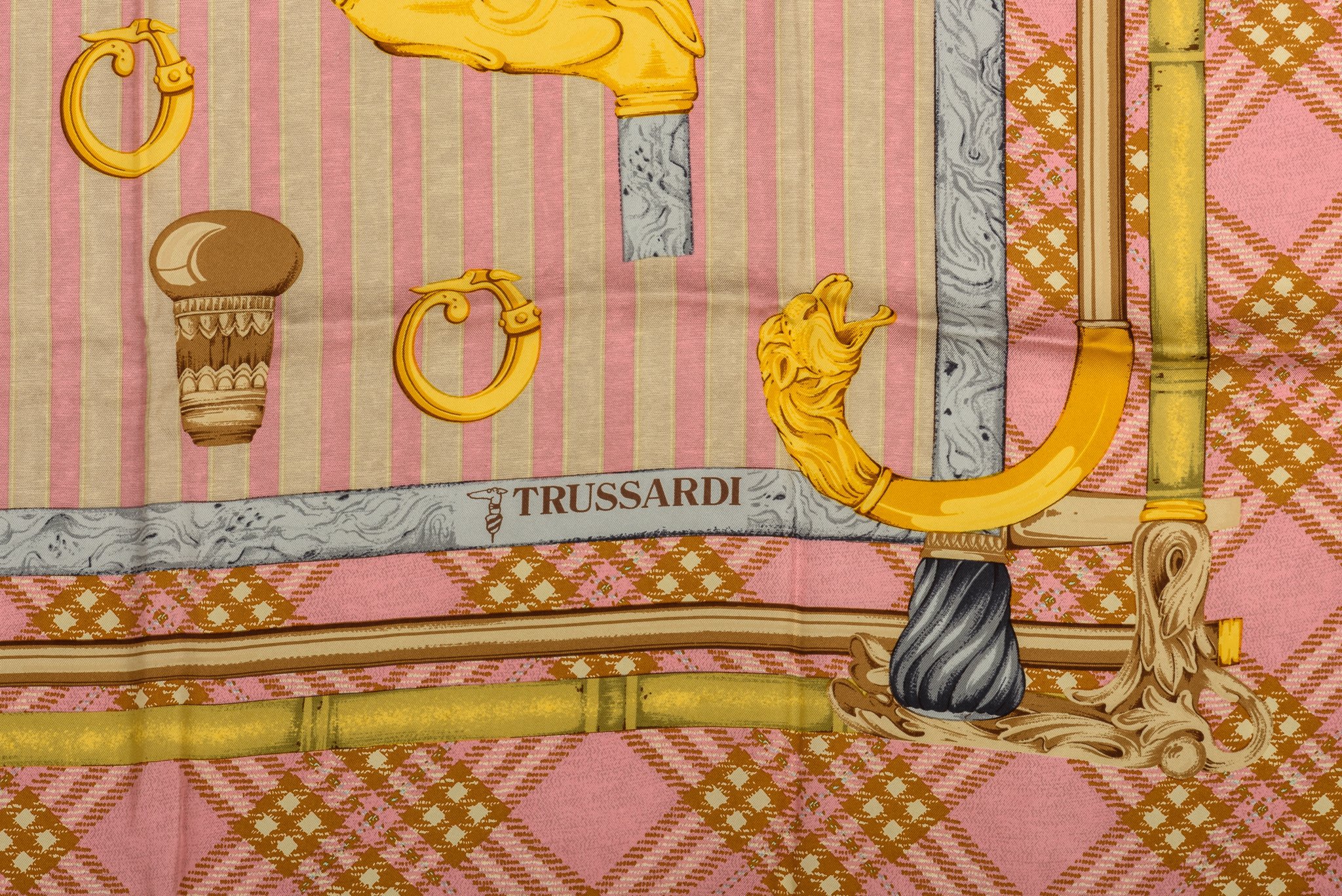 Trussardi Silk Print Scarf 2 Trussardi Silk Print Scarf