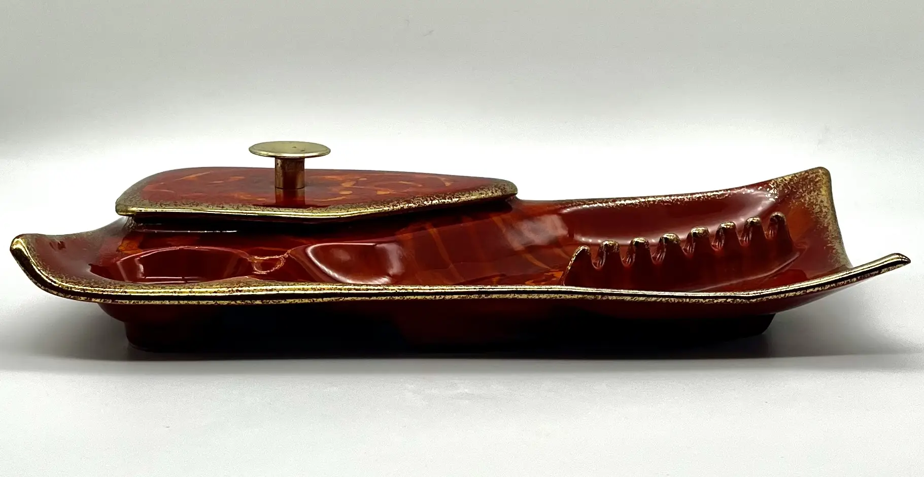 1960s Red & Gold Desk Set 3 1960s Red & Gold Desk Set