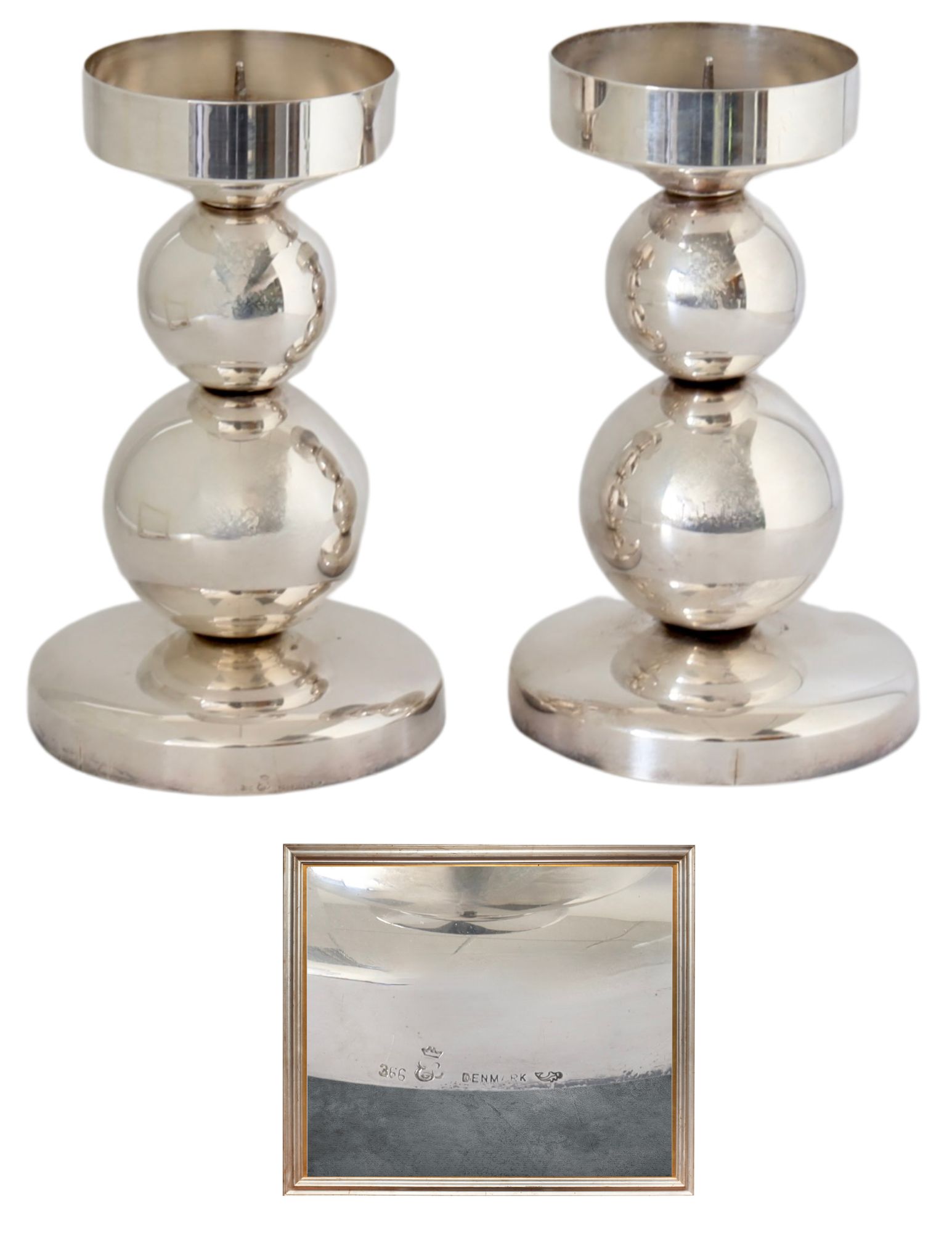 Pair of Danish Modern Candle Holders 4 Pair of Danish Modern Candle Holders