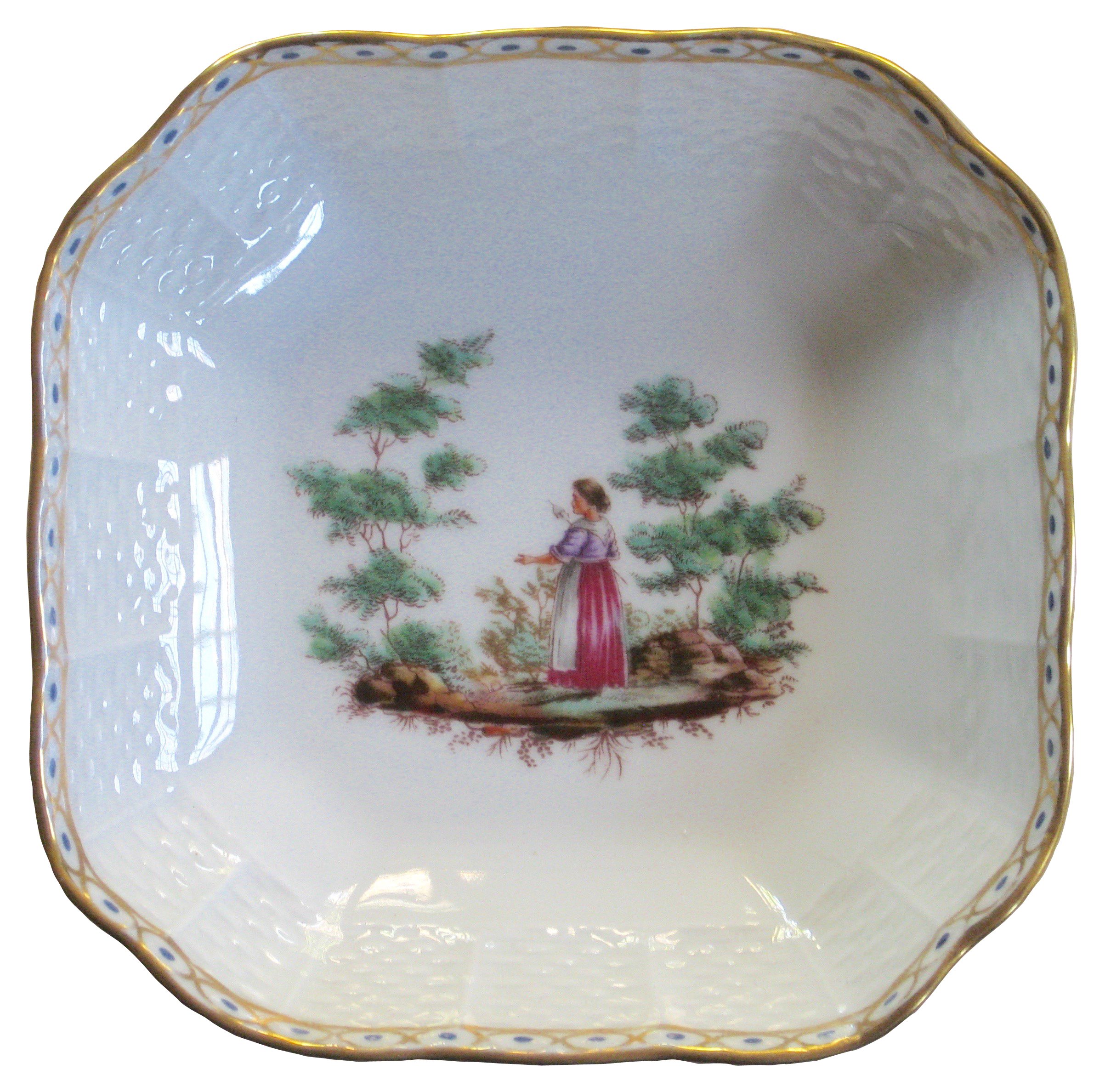 Ginori Gilt PorcelainTray 1 Ginori Gilt PorcelainTray