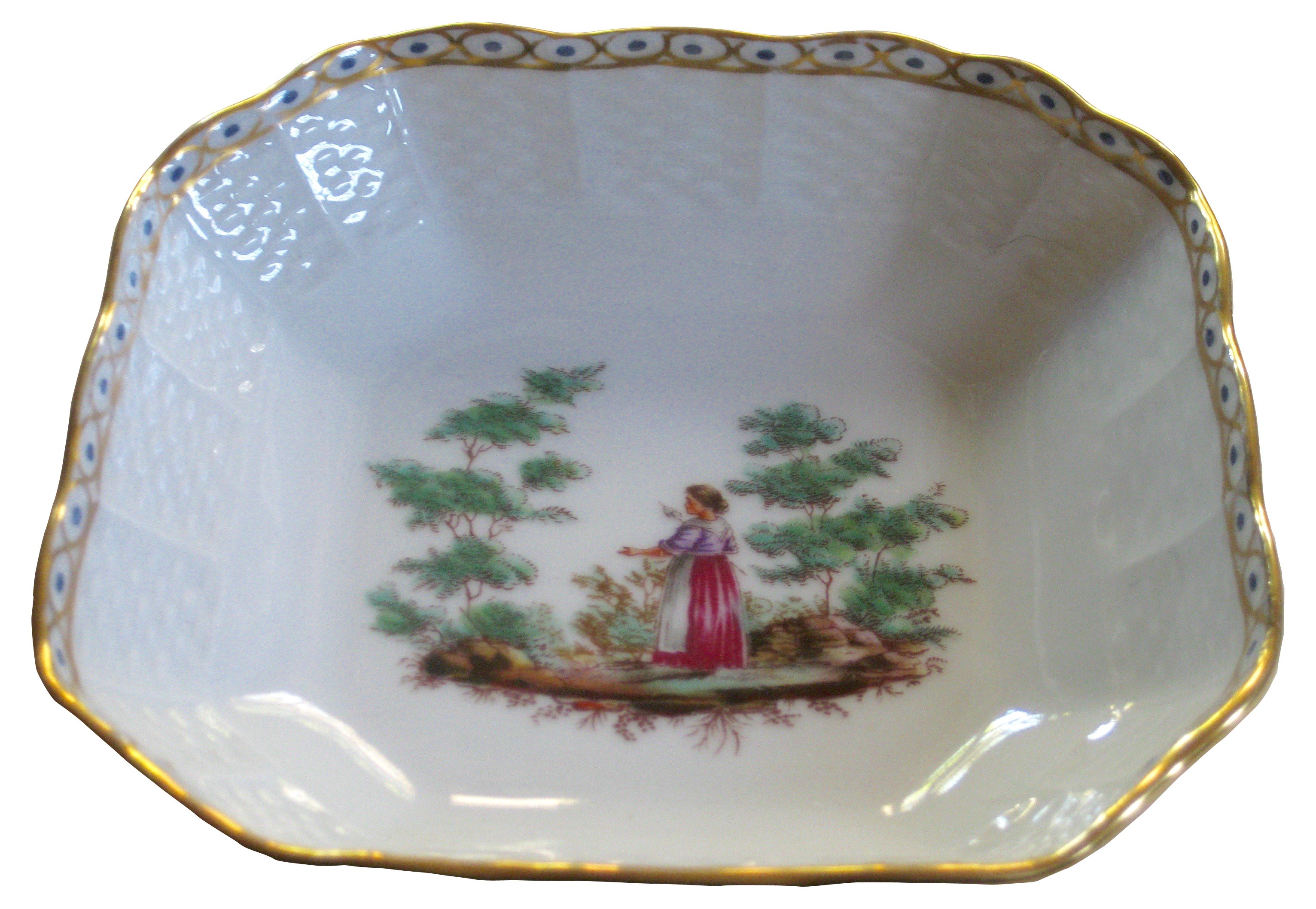 Ginori Gilt PorcelainTray 3 Ginori Gilt PorcelainTray