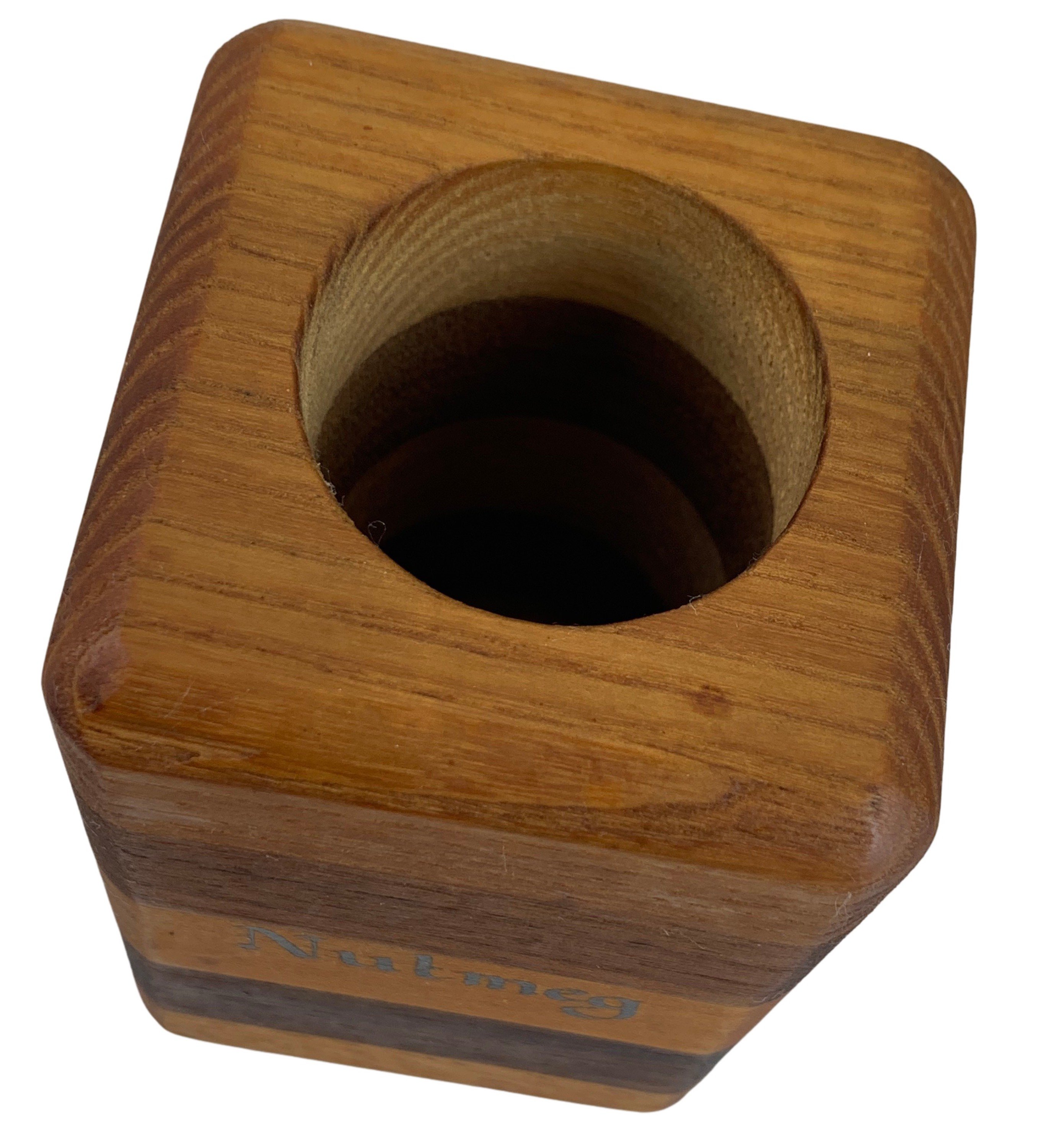 Hand-Made Modernist Wood Spice Jar Rack 9 Hand-Made Modernist Wood Spice Jar Rack