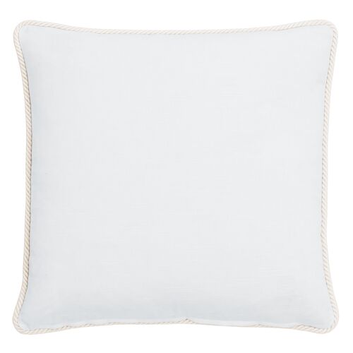 Serena Woven Chenllie Pillow, Ivory/White 2 Serena Woven Chenllie Pillow, Ivory/White