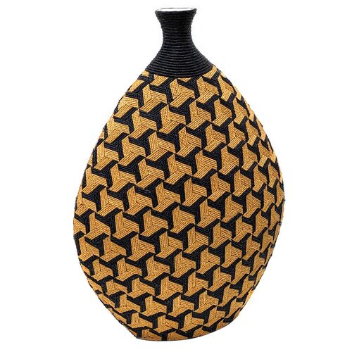 Valentina Geometric Decorative Vase, Natural 1 Valentina Geometric Decorative Vase, Natural