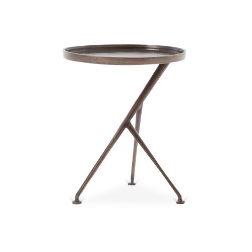 Amari Outdoor Accent Table, Antique Rust