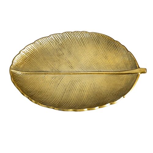 16in. Gold Leaf Decorative Accent Tray 1 16in. Gold Leaf Decorative Accent Tray