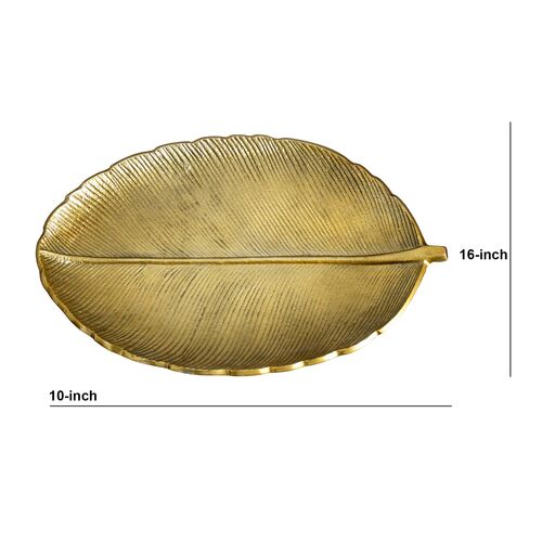 16in. Gold Leaf Decorative Accent Tray 2 16in. Gold Leaf Decorative Accent Tray