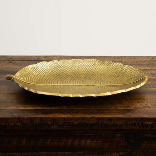 16in. Gold Leaf Decorative Accent Tray 7 16in. Gold Leaf Decorative Accent Tray
