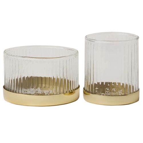 Fleck, Fluted Glass Votive Set