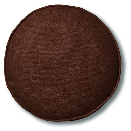 Claire 16x16 Disc Pillow, Walnut Linen 1 Claire 16x16 Disc Pillow, Walnut Linen