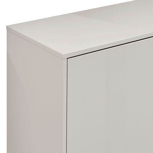 Ashford 2-Door Cabinet, High Gloss Warm Gray 10 Ashford 2-Door Cabinet, High Gloss Warm Gray