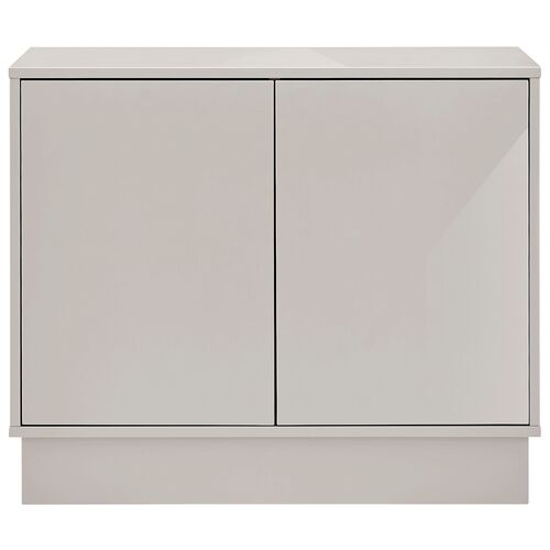 Ashford 2-Door Cabinet, High Gloss Warm Gray 2 Ashford 2-Door Cabinet, High Gloss Warm Gray