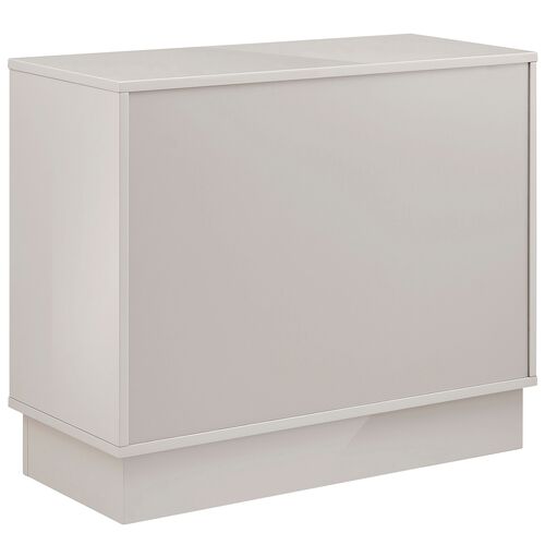Ashford 2-Door Cabinet, High Gloss Warm Gray 4 Ashford 2-Door Cabinet, High Gloss Warm Gray