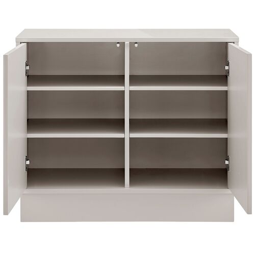 Ashford 2-Door Cabinet, High Gloss Warm Gray 6 Ashford 2-Door Cabinet, High Gloss Warm Gray