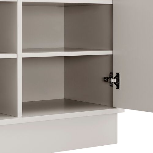 Ashford 2-Door Cabinet, High Gloss Warm Gray 8 Ashford 2-Door Cabinet, High Gloss Warm Gray