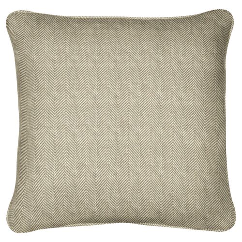 Jennings Pillow, Green/Natural Herringbone 1 Jennings Pillow, Green/Natural Herringbone