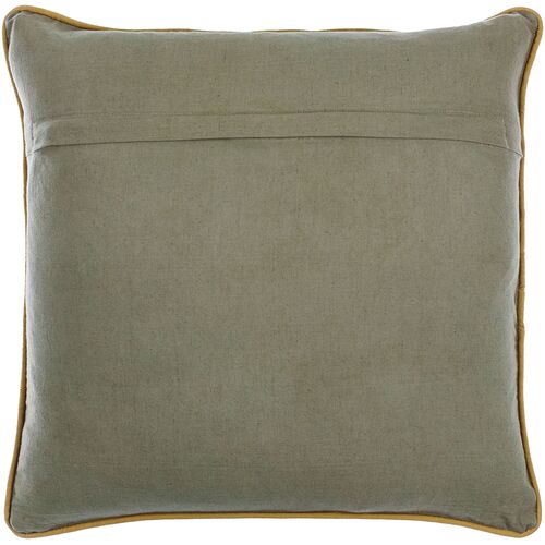 Millie Kay Embroidered Pillow, Olive 3 Millie Kay Embroidered Pillow, Olive
