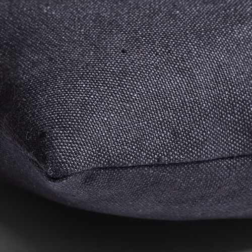 Ada Long Lumbar Pillow, Black Linen 3 Ada Long Lumbar Pillow, Black Linen