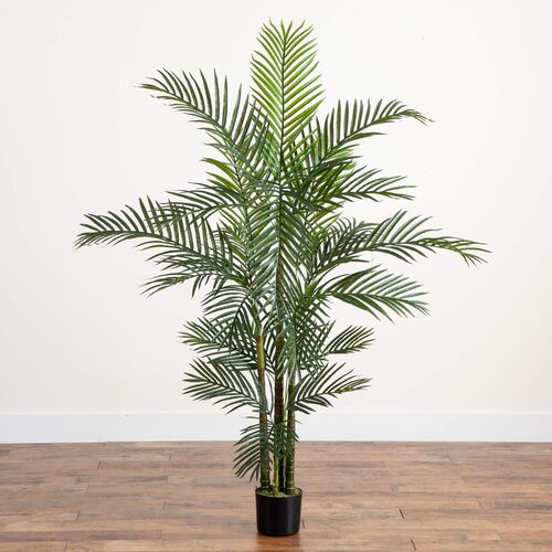 6ft Faux UV Resistant Indoor/Outdoor Areca Palm Tree 4 6ft Faux UV Resistant Indoor/Outdoor Areca Palm Tree