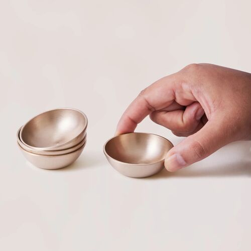 Fleck, Luxe Kansa Dip Bowl Set 1.5" 4 Fleck, Luxe Kansa Dip Bowl Set 1.5"