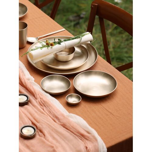Fleck, Luxe Kansa Dip Bowl Set 1.5" 5 Fleck, Luxe Kansa Dip Bowl Set 1.5"
