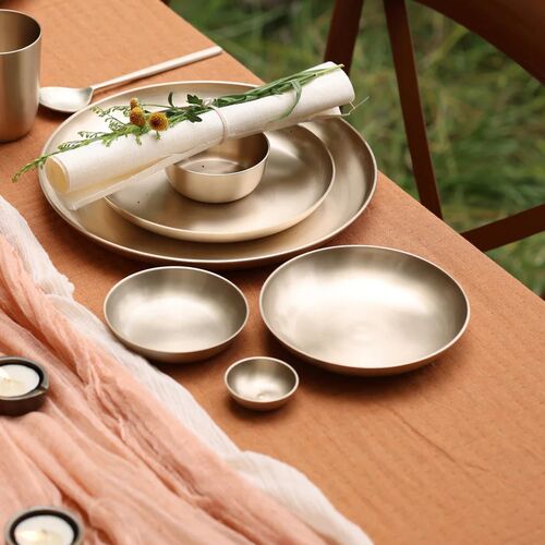 Fleck, Luxe Kansa Dip Bowl Set 1.5" 8 Fleck, Luxe Kansa Dip Bowl Set 1.5"