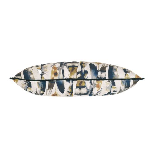 Budgie Watercolor Feather Lumbar Pillow, Multi 2 Budgie Watercolor Feather Lumbar Pillow, Multi