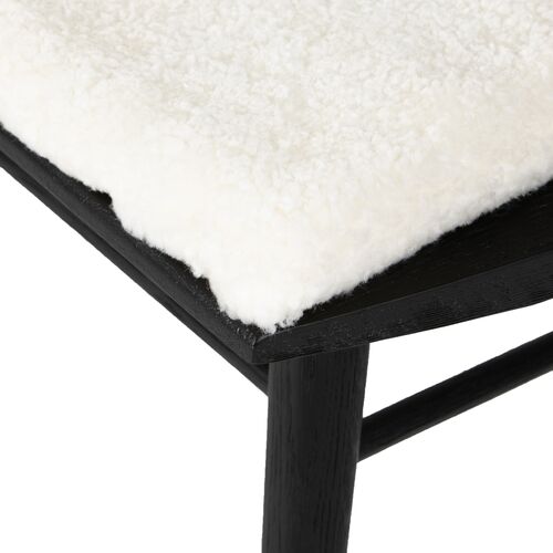 Brody Windsor Dining Chair, Black/Sheepskin 5 Brody Windsor Dining Chair, Black/Sheepskin