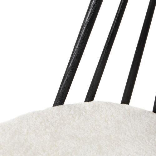 Brody Windsor Dining Chair, Black/Sheepskin 6 Brody Windsor Dining Chair, Black/Sheepskin