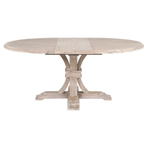 Joel Round/Oval Extension Dining Table, Natural Gray 1 Joel Round/Oval Extension Dining Table, Natural Gray