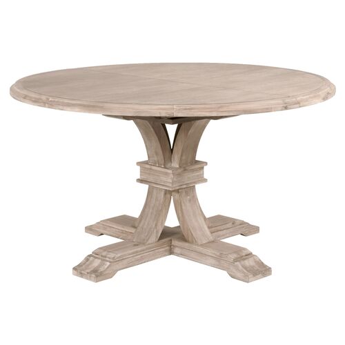 Joel Round/Oval Extension Dining Table, Natural Gray 2 Joel Round/Oval Extension Dining Table, Natural Gray