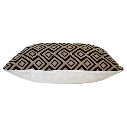 Everly 20x20 Pillow, Black/Tan 2 Everly 20x20 Pillow, Black/Tan