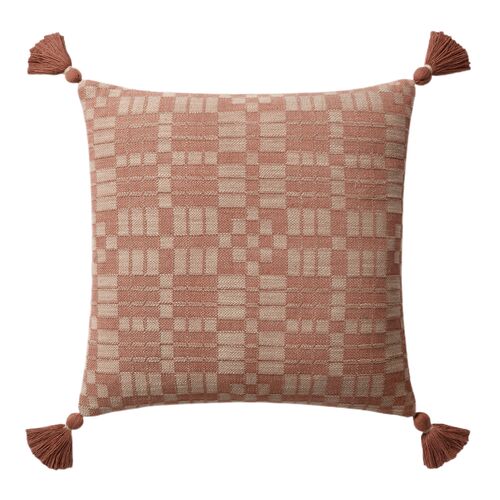 Ellery Tassel Pillow, Clay 1 Ellery Tassel Pillow, Clay