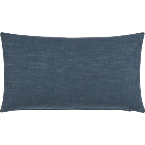 Oceane 13x22 Embroidered Cuff Lumbar Pillow, Navy 2 Oceane 13x22 Embroidered Cuff Lumbar Pillow, Navy